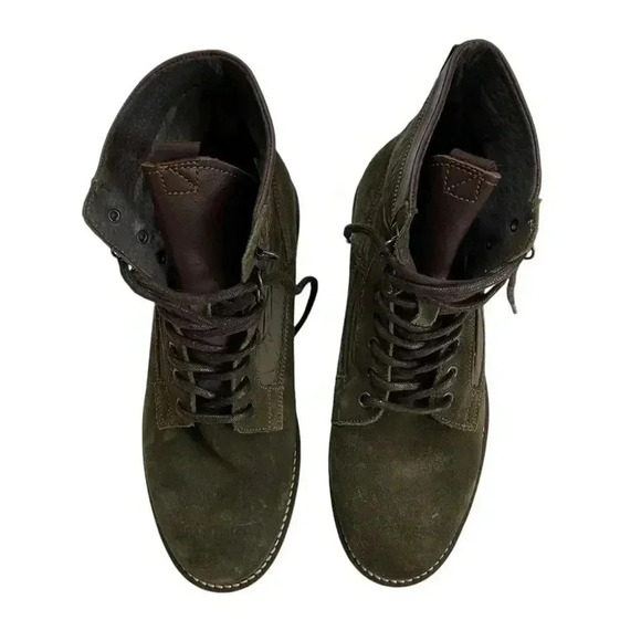 Shoe the Bear Comrade Suede & Textile Lace-Up Boot Khaki size 43 US 9.5-10 - Picture 3 of 13